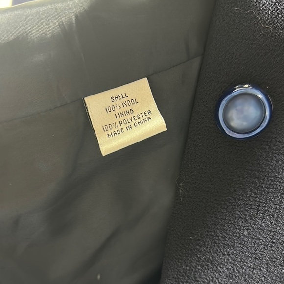 Vintage Talbots Blue Tailored Blazer with Notched Lapel - Picture 5 of 7